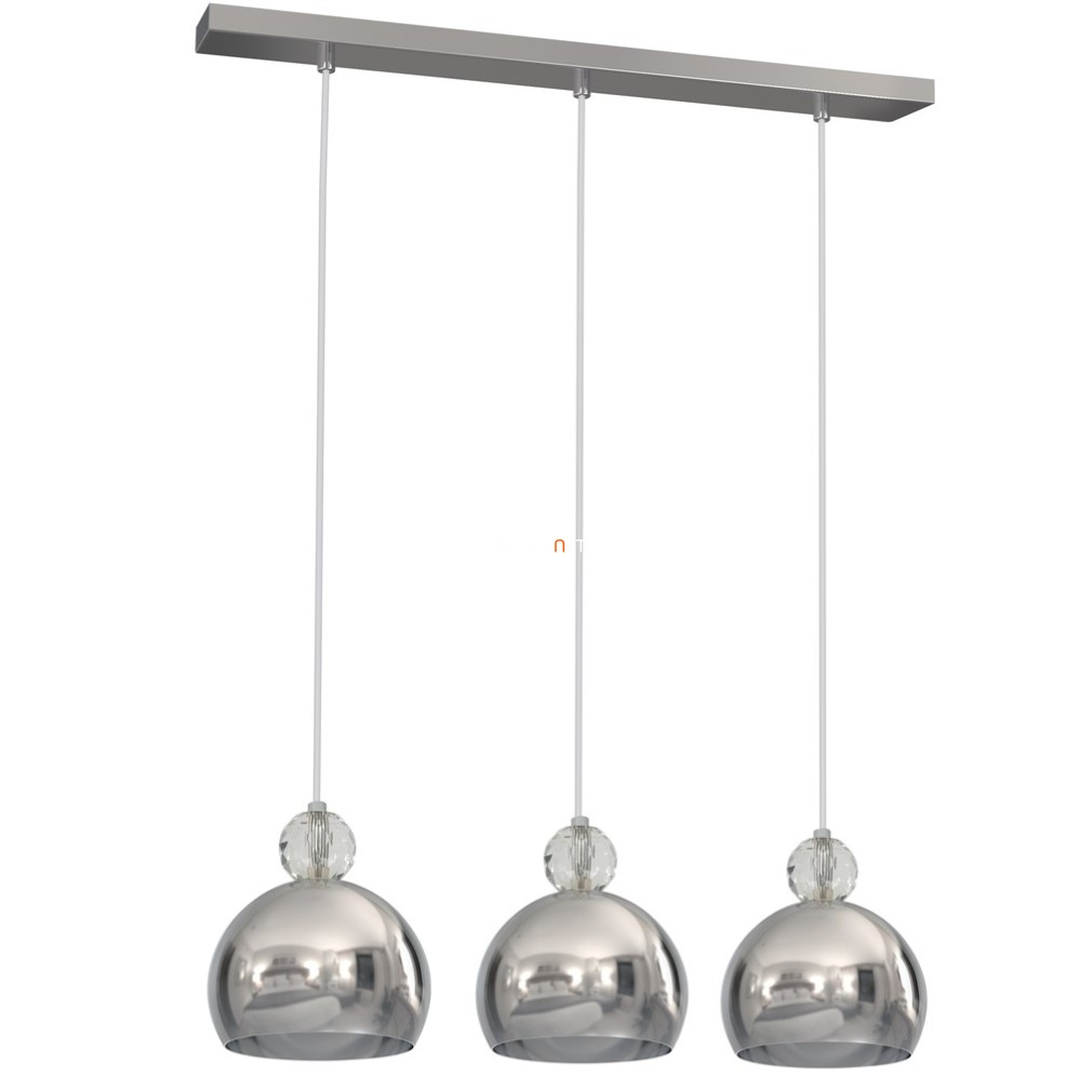 Függesztett lámpa három foglalattal, 60x18 cm, krómszínű (Toledo)