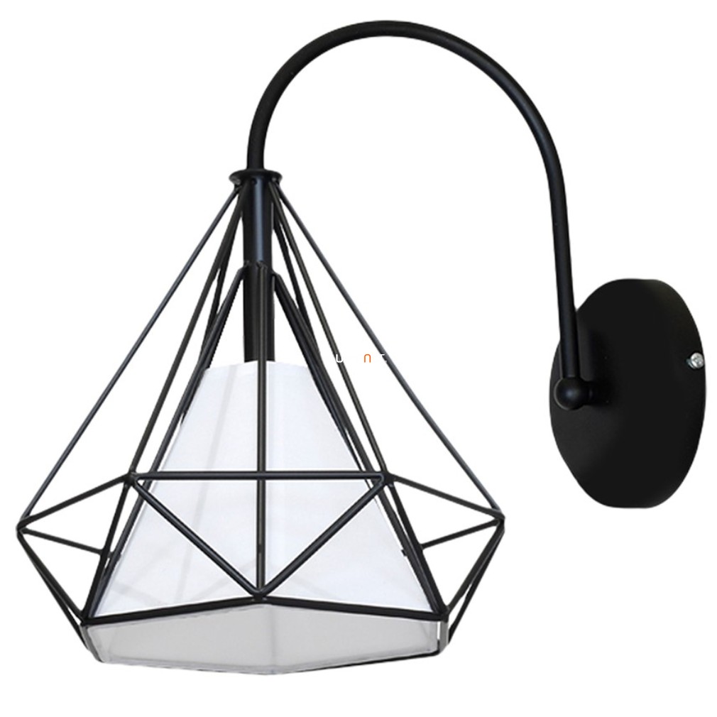 Geometrikus fali lámpa, fekete-fehér színű (Triangolo)