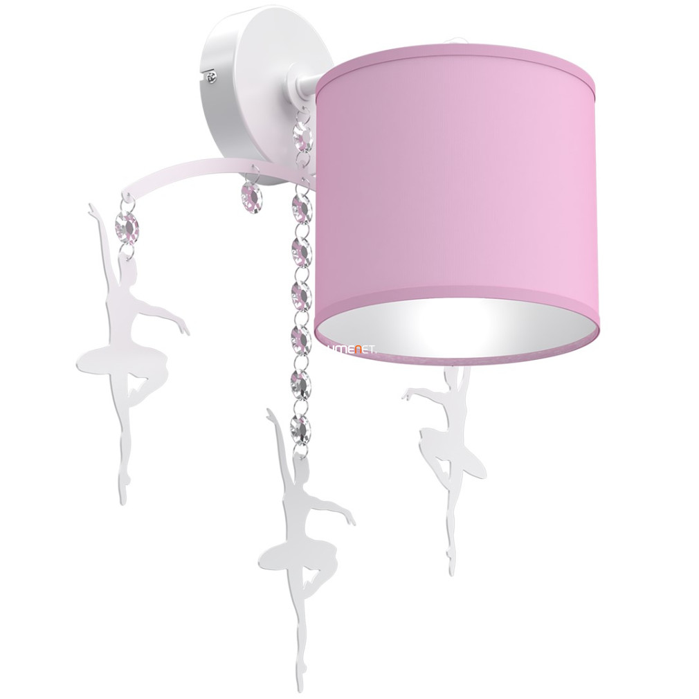 Rózsaszín balerinás fali lámpa gyerekszobába (Baletnica)