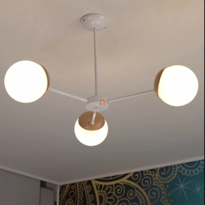   Mennyezeti lámpa három foglalattal, fehér-fa színű - Sfera Milagro MLP5432