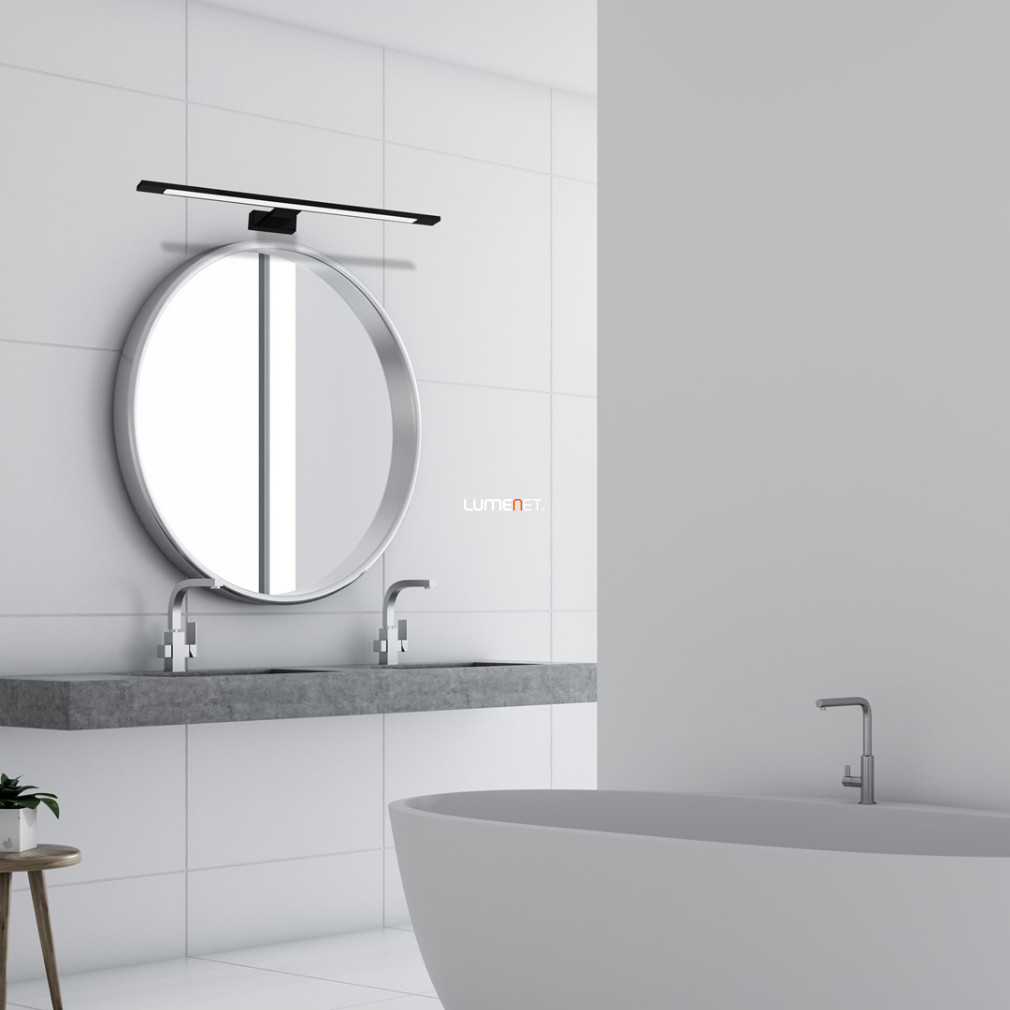Fürdőszobai tükörmegvilágító LED lámpa 12 W, hidegfehér, 60 cm, fekete (Shine)