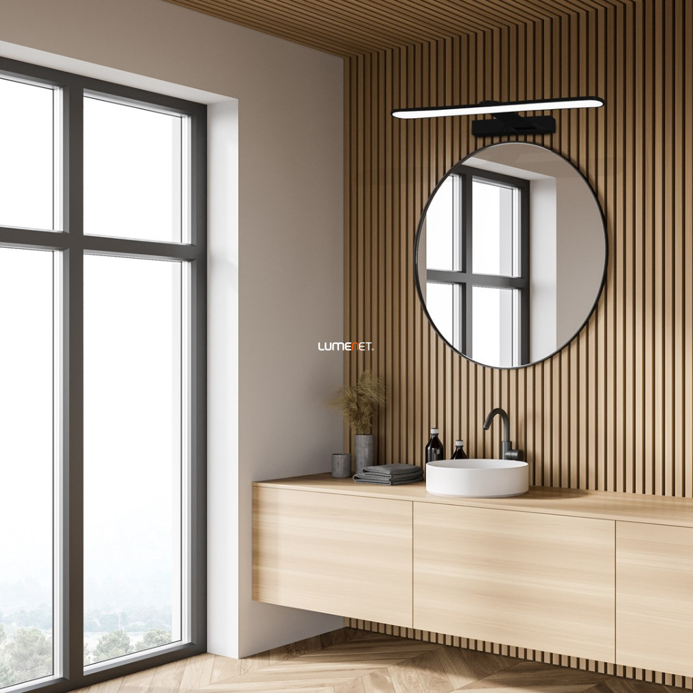 Fürdőszobai tükörmegvilágító LED lámpa 8 W, hidegfehér, 40 cm, fekete (Splash)