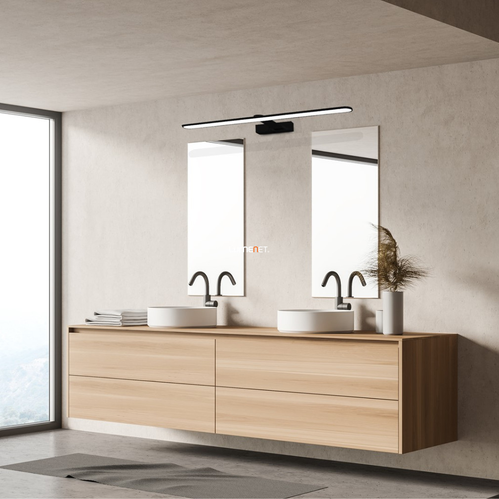 Fürdőszobai tükörmegvilágító LED lámpa 12 W, hidegfehér, 60 cm, fekete (Splash)