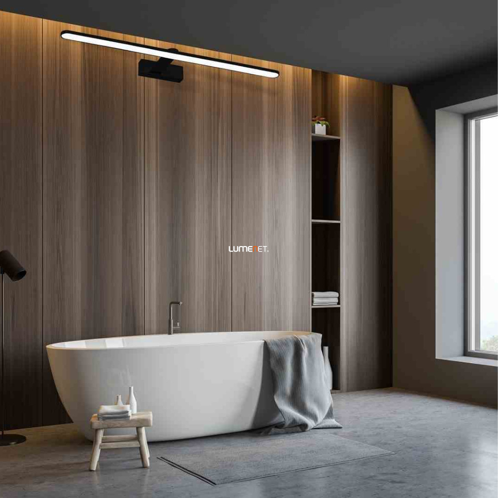 Fürdőszobai tükörmegvilágító LED lámpa 16 W, hidegfehér, 80 cm, fekete (Splash)