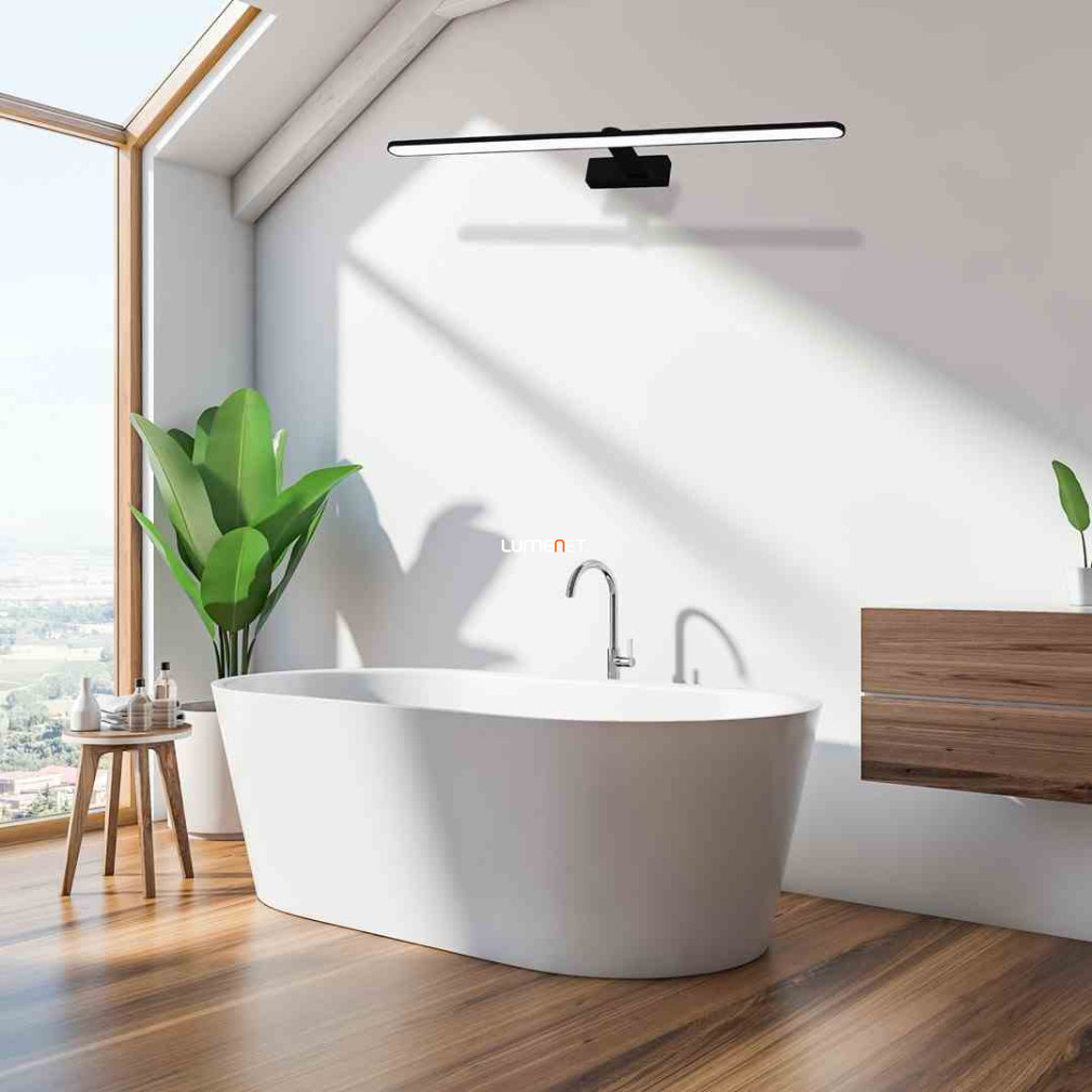 Fürdőszobai tükörmegvilágító LED lámpa 21 W, hidegfehér, 100 cm, fekete (Splash)