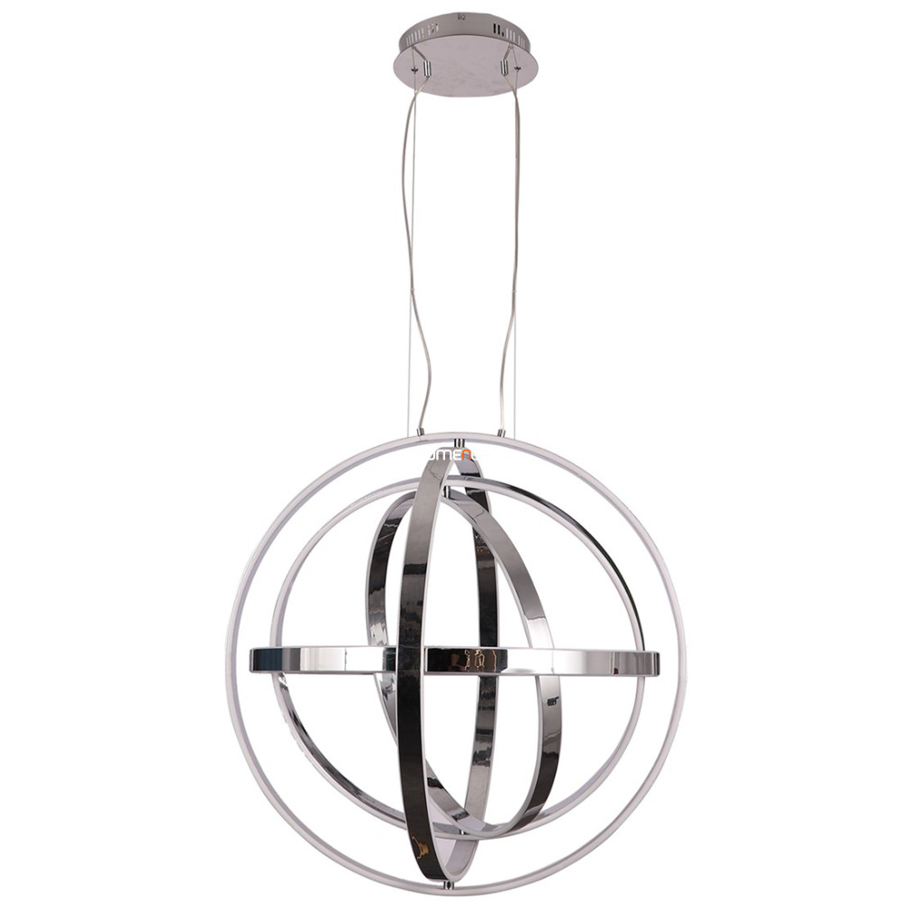 Centrális függesztett LED lámpa, krómszínű, 85 cm (Copernicus)