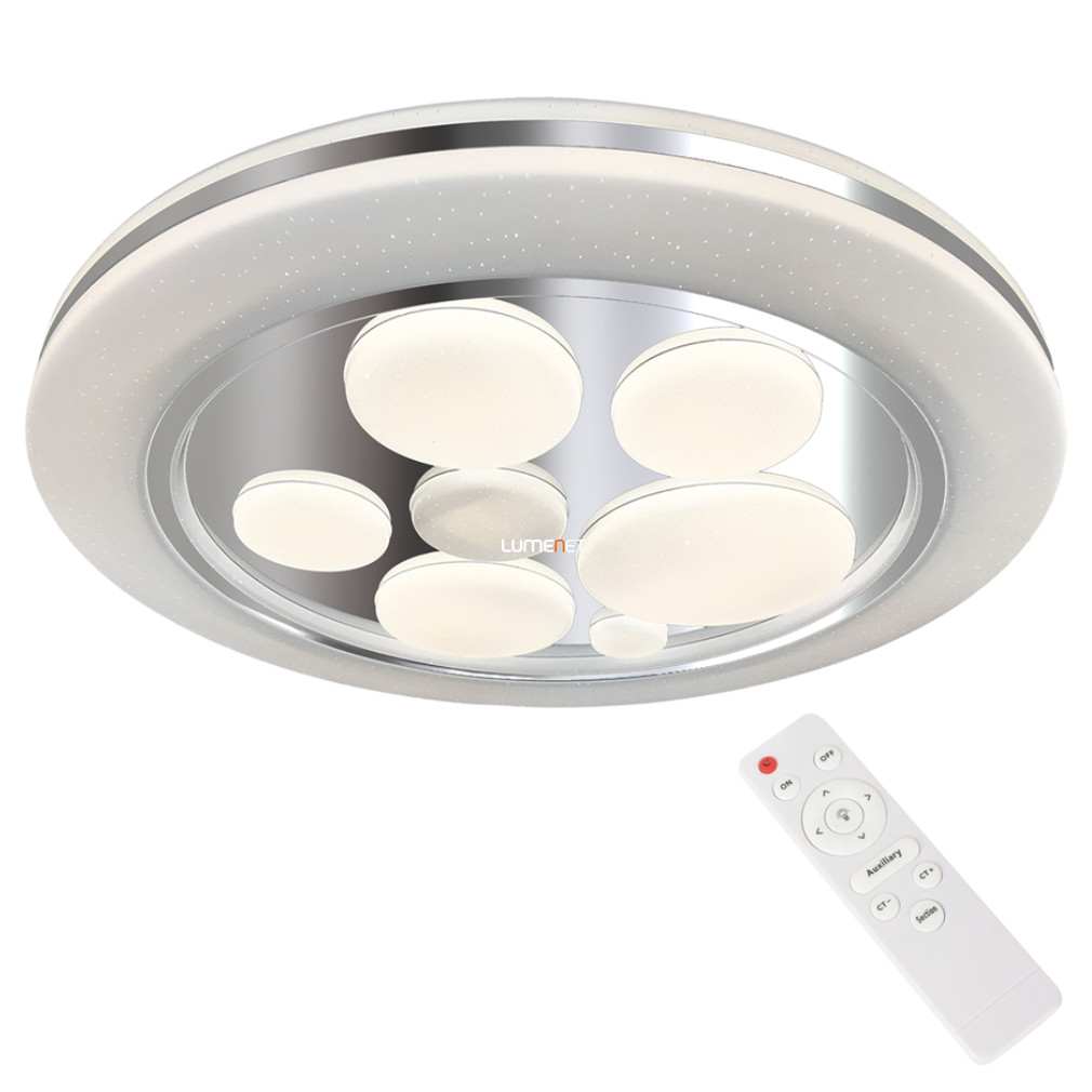 Szabályozható mennyezeti LED lámpa távirányítóval, hidegfehér-melegfehér, fehér-szürke színű (Bubbles)
