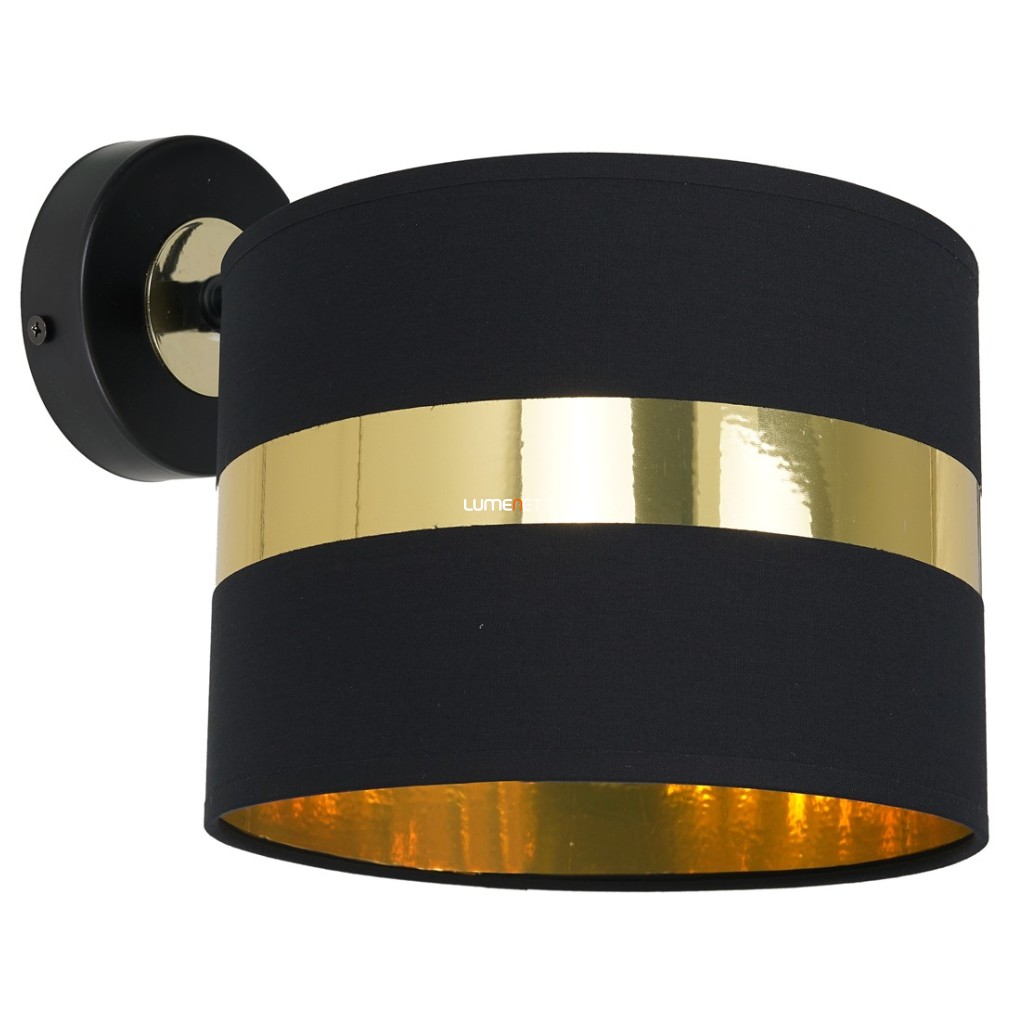 Textil fali lámpa, fekete-aranyszínű (Palmira)