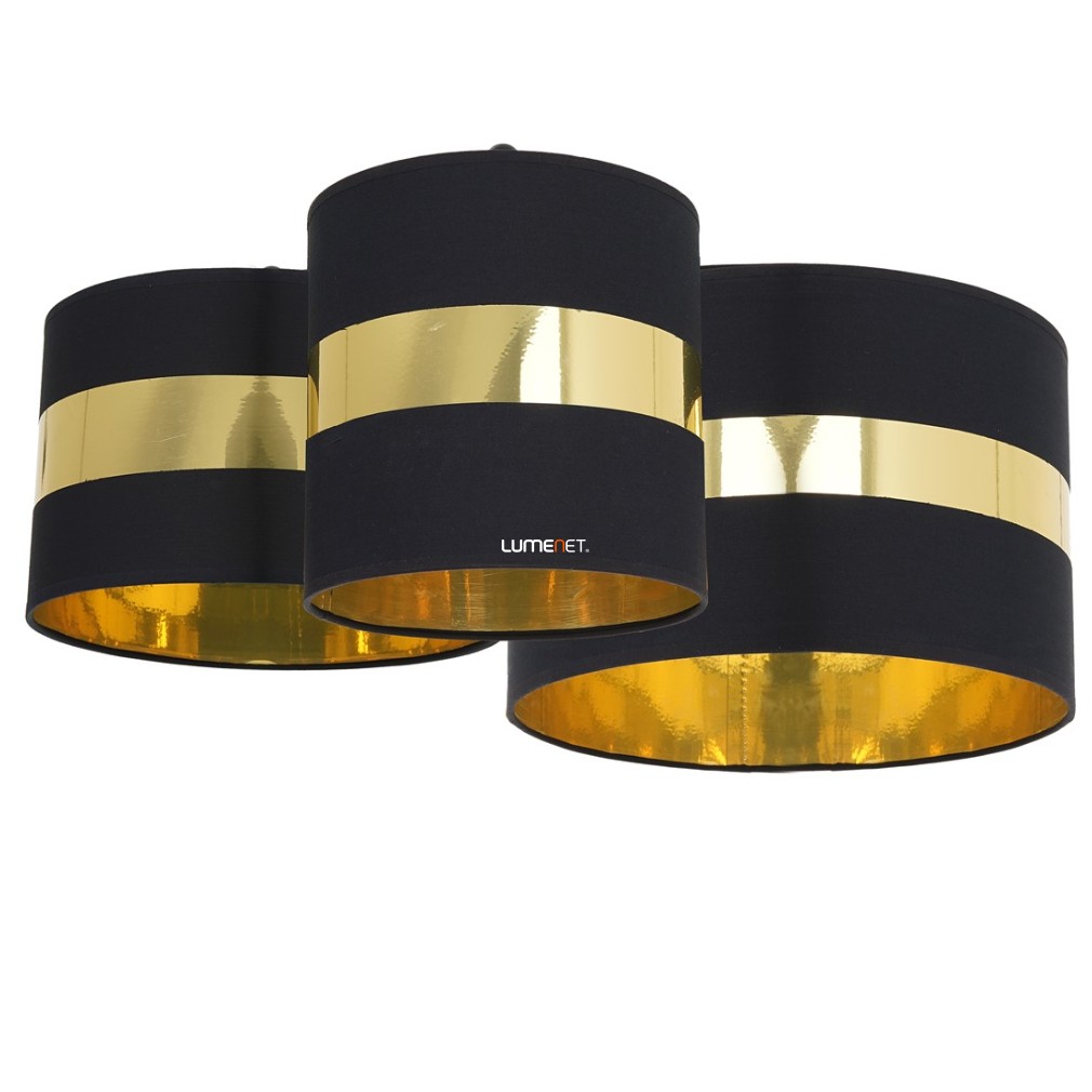 Mennyezeti lámpa három foglalattal, 60x60 cm, fekete-aranyszínű (Palmira)