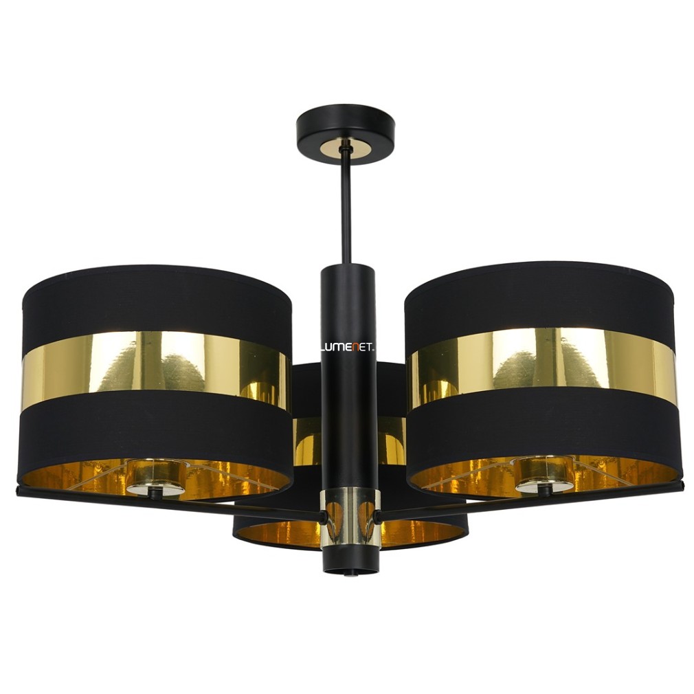 Mennyezeti lámpa, 66x66 cm, fekete-aranyszínű (Palmira)
