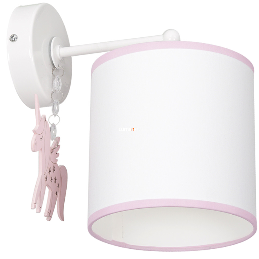 Unikornisos fali lámpa, fehér-rózsaszín (Uni)