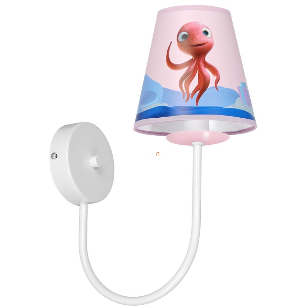 Polipos fali lámpa, fehér-rózsaszín (Oktopus Lola)