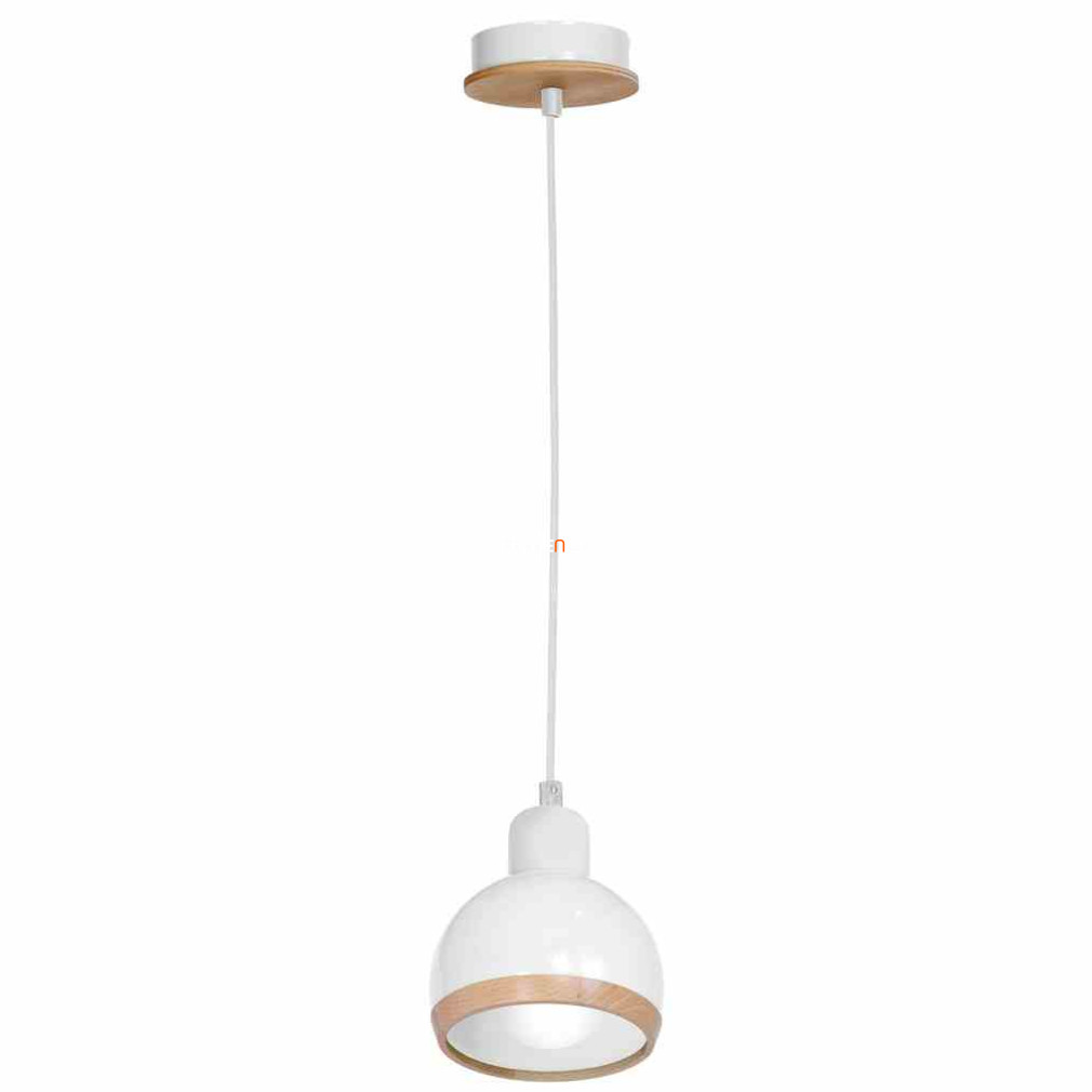 Függesztett lámpa, fehér-fa színű (Oval)