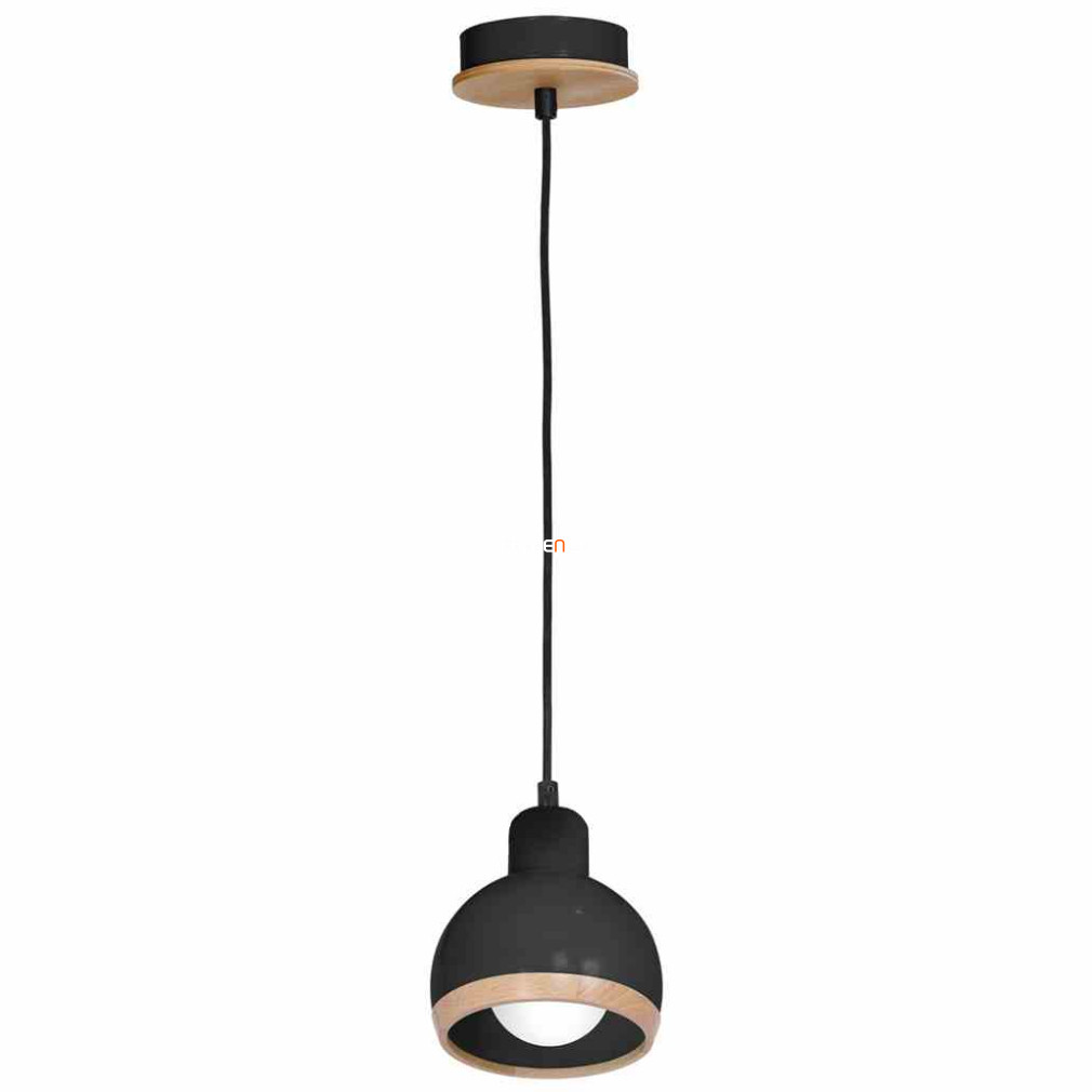 Függesztett lámpa, fekete-fa színű (Oval)