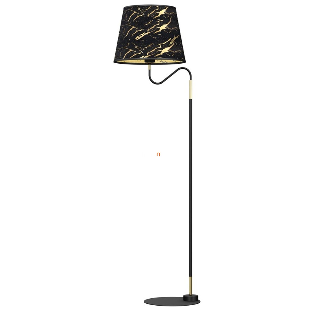 Márvány mintás állólámpa fekete-arany színben, 160 cm (Hermes)