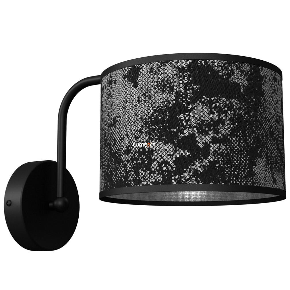 Raszter hatású fali lámpa, fekete-ezüstszínű (Satino)