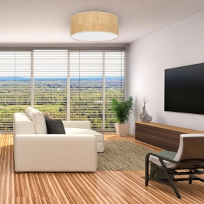   Mennyezeti lámpa három foglalattal, 50 cm, fa-fehér színű - Cork Milagro MLP7521