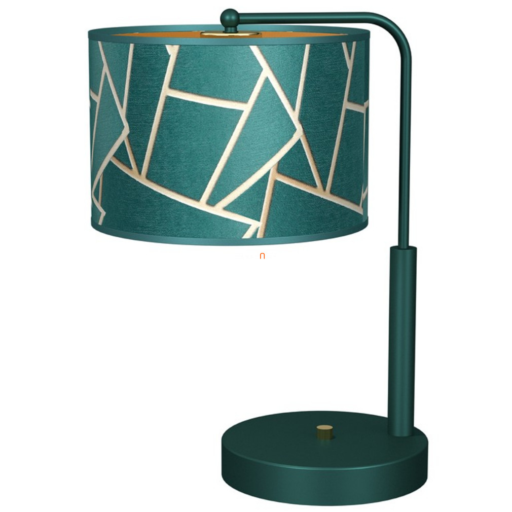 Geometria mintás asztali lámpa zöld színben (Ziggy)