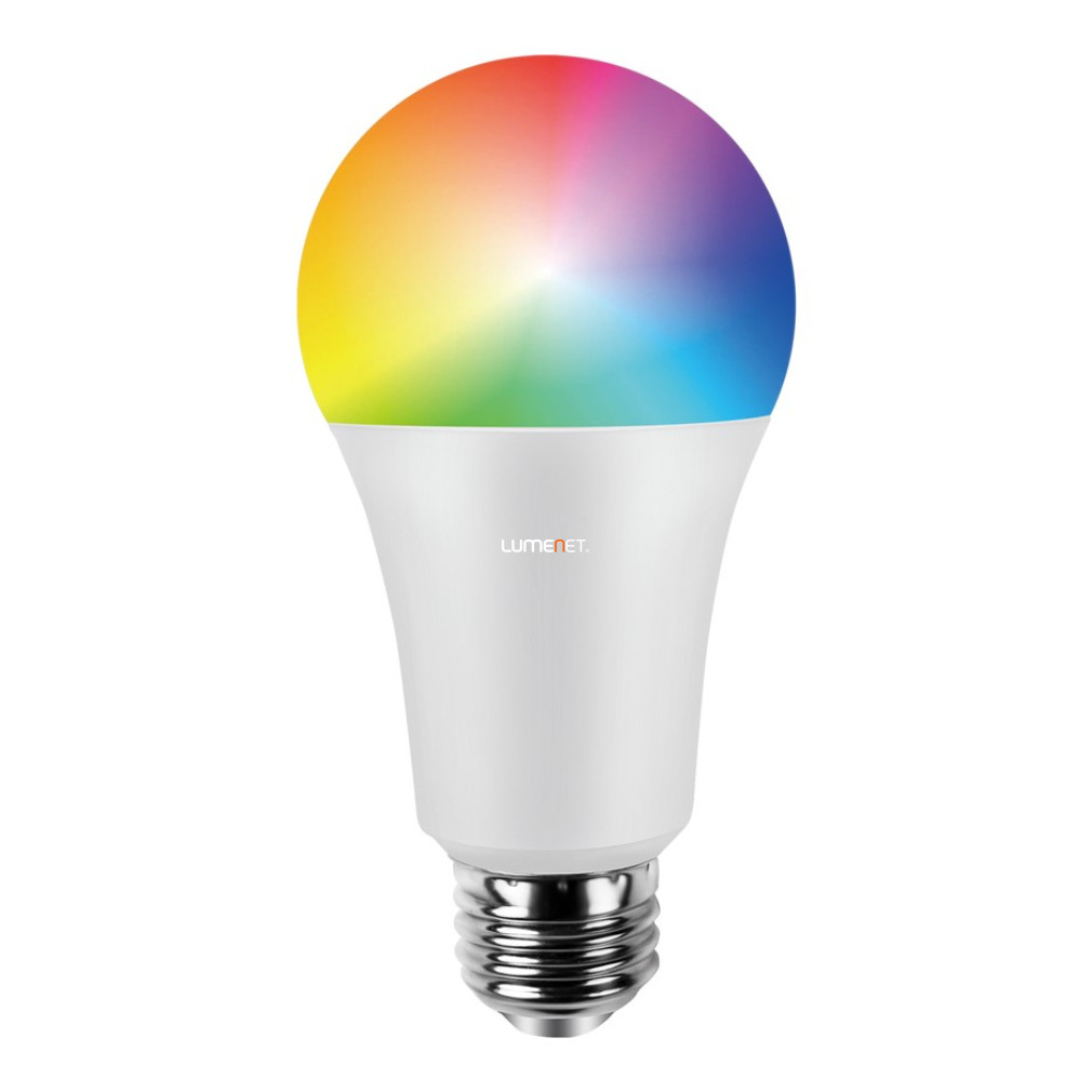 Smart szabályozható E27 RGBW LED, 8 W, 900 lm