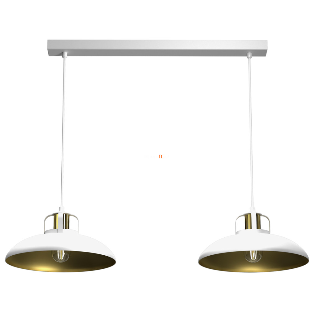 Fehér függesztett lámpa két foglalattal loft stílusban (Felix)