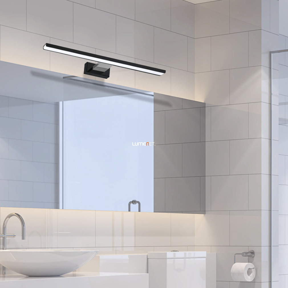Fürdőszobai tükörmegvilágító LED lámpa 13,8 W, hidegfehér, 60 cm, fekete-krómszínű (Shine)