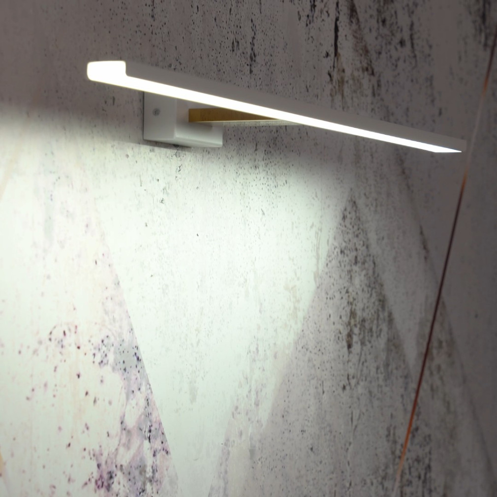 Fürdőszobai tükörmegvilágító LED lámpa 13,8 W, hidegfehér, 60 cm, fehér-aranyszínű (Shine)