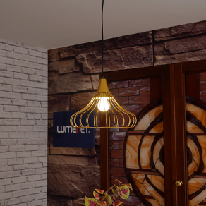   Vázas függesztett lámpa arany színben - Lotte GTV OS-LOT-40-DEC