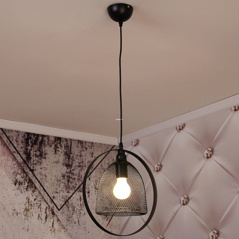 Design függesztett lámpa fém hálós burával, 19 cm (Xalis)