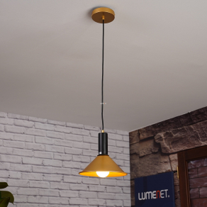 Függesztett lámpa arany színben, - GTV OS-PRIVE-40-DEC