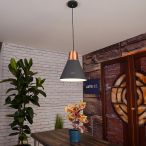   Függesztett lámpa fekete-arany színben, 32 cm - Gianni GTV OS-GIAN-L-E27-11-DEC