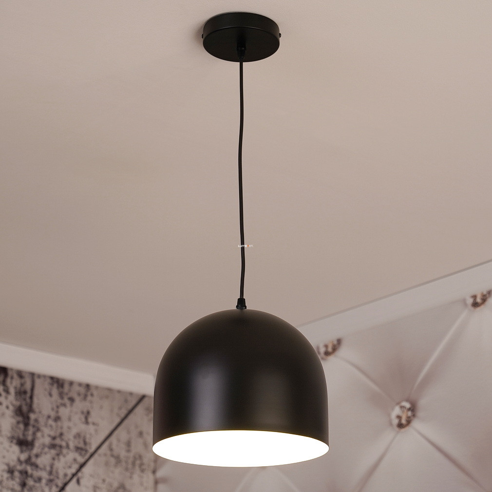 Fekete függesztett lámpa, 25 cm (Katilu)