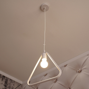   Fehér függesztett lámpa, minimalista - Gija GTV OS-GI-E27-00-DEC