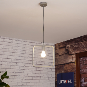   Szürke függesztett lámpa minimál stílusban - Lija GTV OS-LI-E27-15-DEC