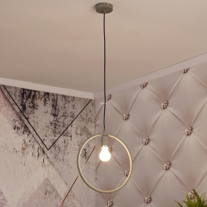   Szürke kör függesztett lámpa, 31 cm - Fija GTV OS-FI-E27-15-DEC