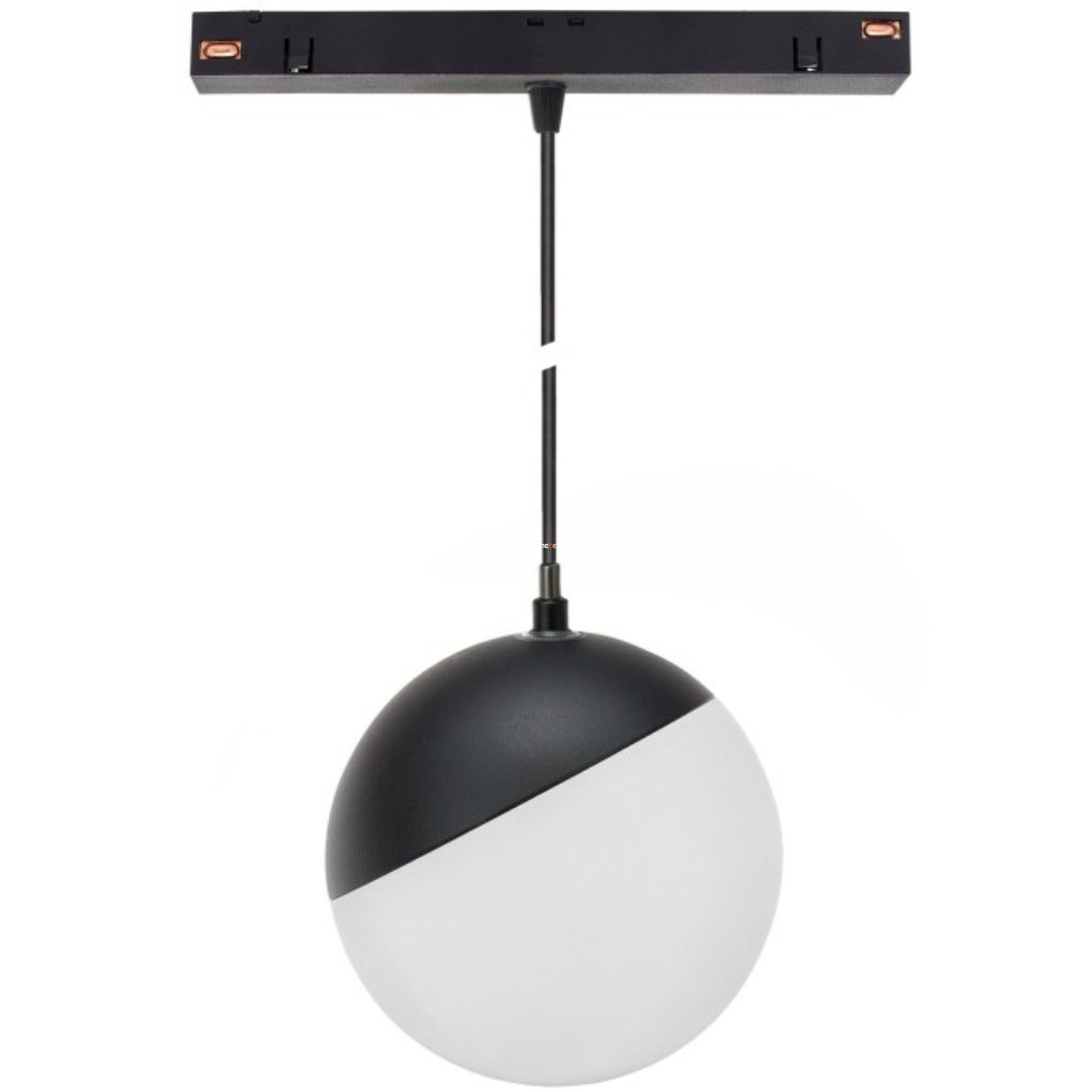 Sínadapteres függesztett gömb lámpa, 5 W, fekete (Globe)