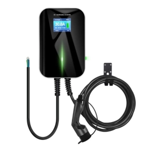   Fali elektromos autótöltő Besen WALLBOX Smart 1xT2 csatlakozó kábellel, 22 kW, 3 fázisú IP66, fekete