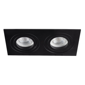 Süllyesztett spot lámpa, szögletes, fekete - Kanlux 19459