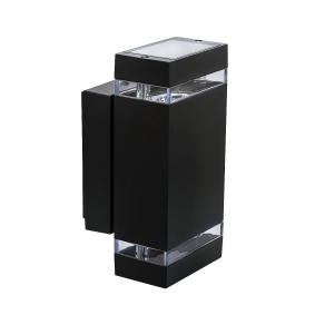   Kültéri le/fel világító fali lámpa, szögletes, fekete - Zew El Kanlux 22440