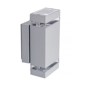   Kültéri le/fel világító fali lámpa, szögletes, szürke - Zew El Kanlux 22442