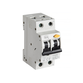 Életvédelmi relé kismegszakítóval 2P C 10A 6kA 30mA