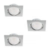 Süllyesztett szögletes spot lámpa szett, króm, 3db/szett - Tribis Kanlux 23844