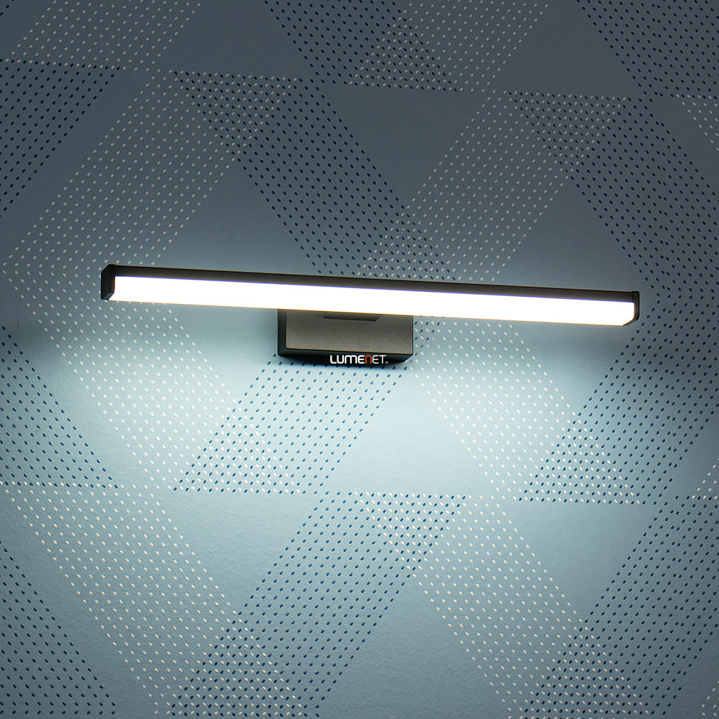 Tükörvilágító LED lámpa, hidegfehér, 40 cm, fekete (Asten)