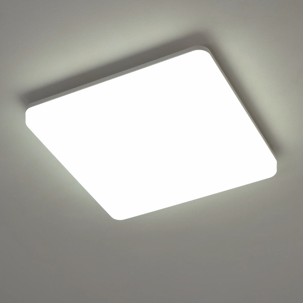 Mennyezeti LED lámpa mozgásérzékelővel, szögletes, 2280lm, hidegfehér