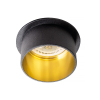Süllyesztett mennyezeti spot lámpa fekete/arany színben, foglalat nélkül - Spag Kanlux 27322
