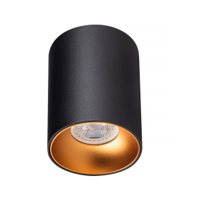   Mennyezeti spot lámpa, fekete-arany színű, 1xGU10 foglalattal - Riti Kanlux 27571