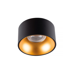   Mennyezeti spot lámpa, fekete, arany színben, 1xGU10 foglalattal - Riti Kanlux 27575