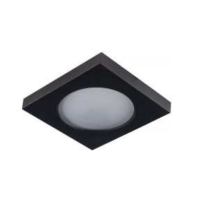   Szögletes süllyesztett mennyezeti spot lámpa, fekete, foglalat nélkül - Flini Kanlux 33120