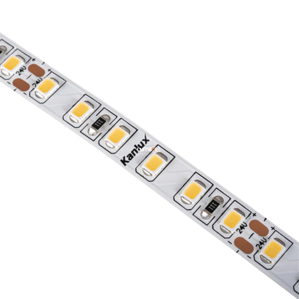 LED szalag, 120 LED/m, természetes fehér, 24V, 16W/m, 1920lm/m, 5 méter