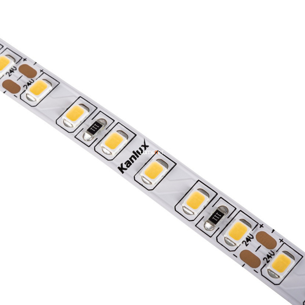 LED szalag, 120 LED/m, természetes fehér, 24V, 16W/m, 1760lm/m, 5 méter, IP65