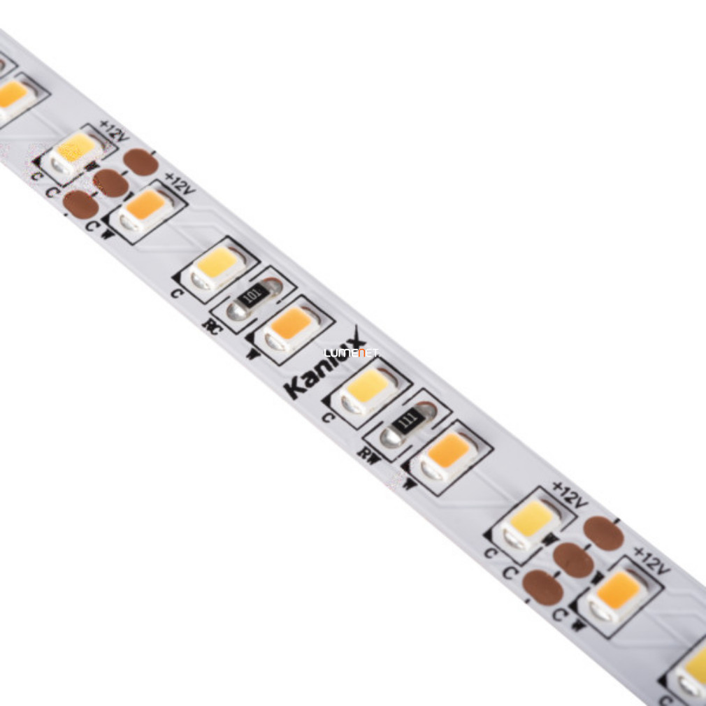 LED szalag, 120 LED/m, CCT, 12V, 16W/m, 1300lm/m, 5 méter